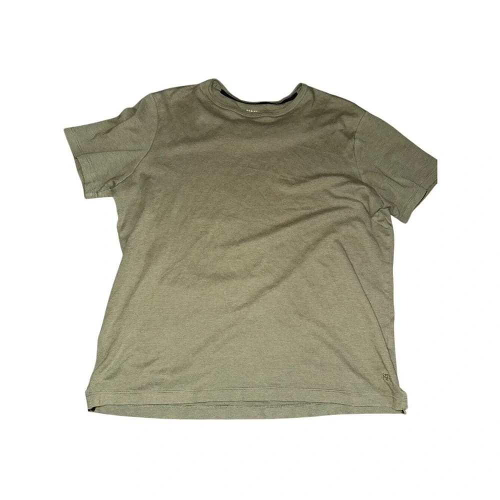 Banana Republic Luxe Touch Performance Tee Olive Green Cotton Ribbed Mens L